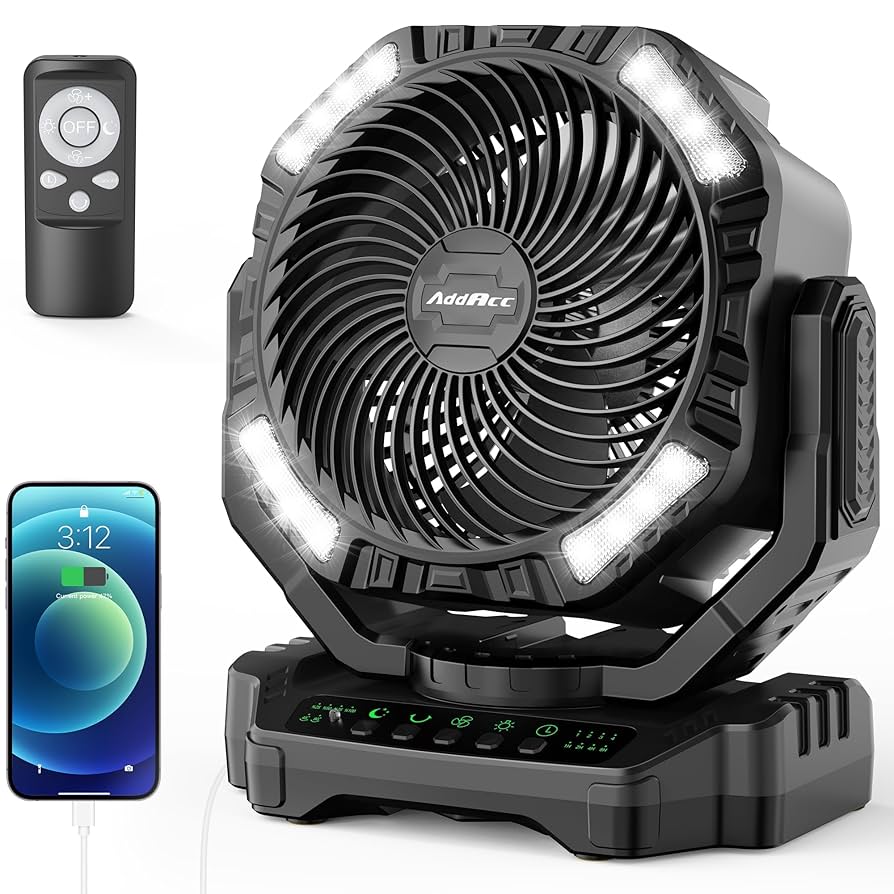 Amazon.com: 40000mAh Battery Powered Camping Fan, 136Hrs